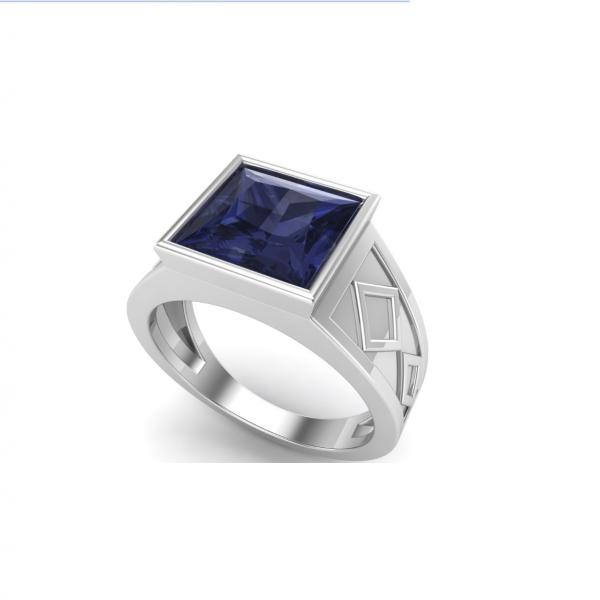 Silver Ring iolite Trones